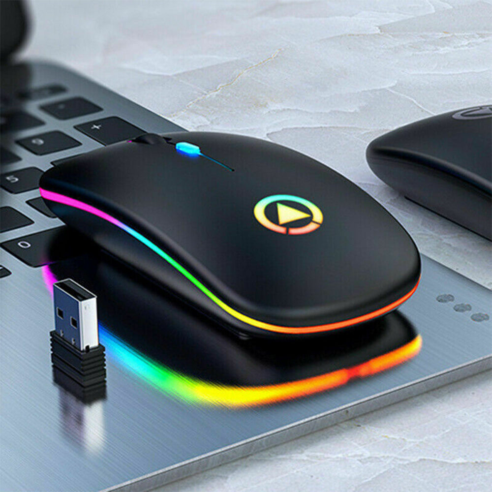 LED Wireless Bluetooth Silent Ergonomic Gaming Mouse-USB Charging_4