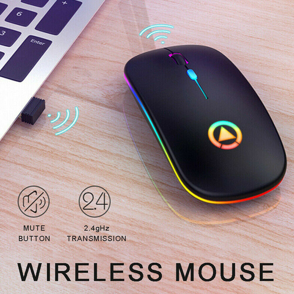 LED Wireless Bluetooth Silent Ergonomic Gaming Mouse-USB Charging_7