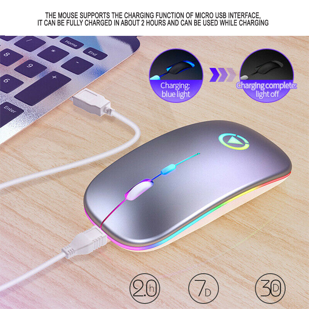 LED Wireless Bluetooth Silent Ergonomic Gaming Mouse-USB Charging_12