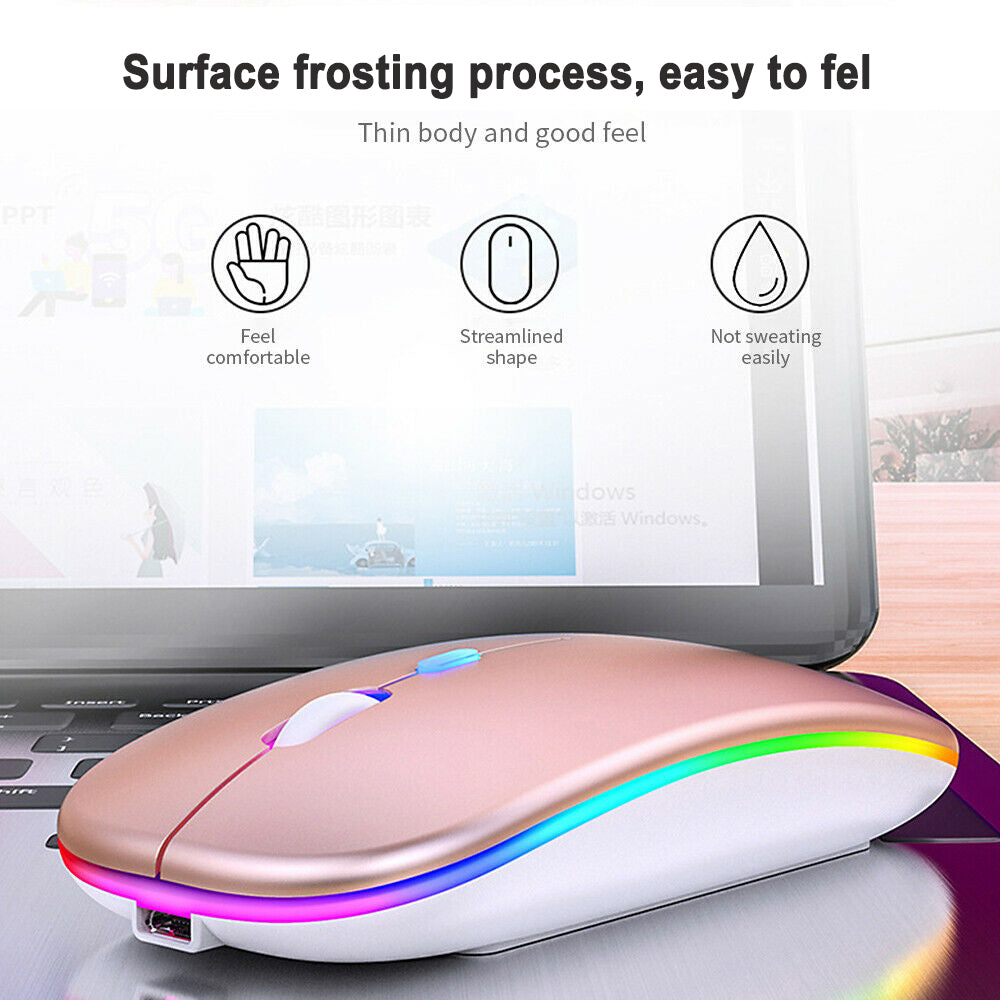 LED Wireless Bluetooth Silent Ergonomic Gaming Mouse-USB Charging_14