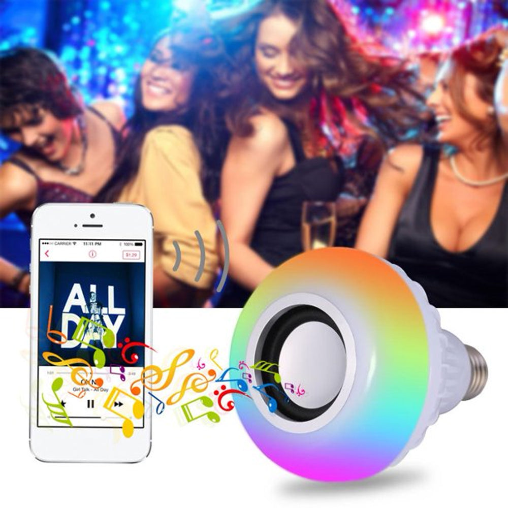 E27 Wireless Remote Control Mini Smart LED Audio Speaker_1